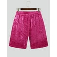 thumbnail image 6 of INCERUN Men's Short Sleeve Tops + Shorts Set Velvet Blend Summer Two-piece Suits, 6 of 7