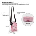thumbnail image 6 of HELLHERO Polyester Adjustable Shoulder Strap Crossbody Bag with Zipper Closed Crossbody Bags for Travel Daily Use(Pink Roses on Light Pink), 6 of 7
