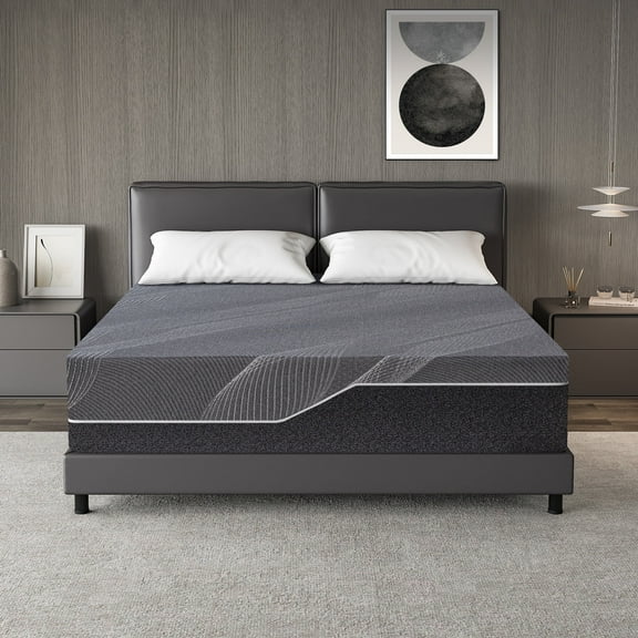 TechForma 14" King Gel Memory Foam Mattress in a Box, Bed in a Box, Medium Firm Cooling Gel Infused for Pressure Relief & Back Pain, CertiPUR-US Certified