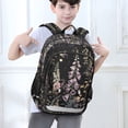 thumbnail image 6 of FORMRS Unisex School Backpack 17" Student Travel Bag with Laptop Compartment, Dark Flowers Pattern, 6 of 7