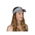 thumbnail image 1 of TopHeadwear Glitter Sequin Visor Hat - Light Grey, 1 of 2