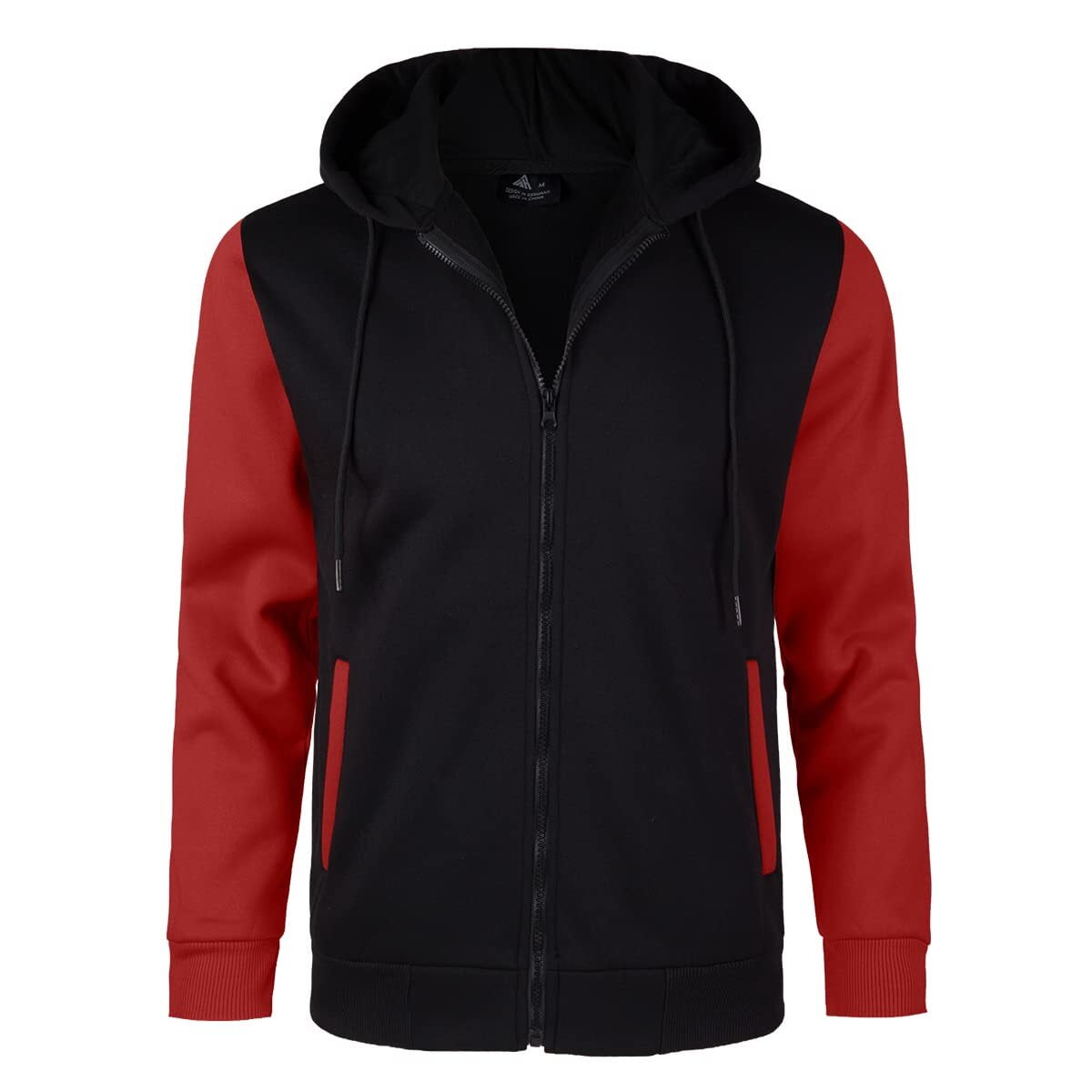 SPEEDRUN Full-Zip Hooded Sweatshirt for Men,up to Sizes 3XL