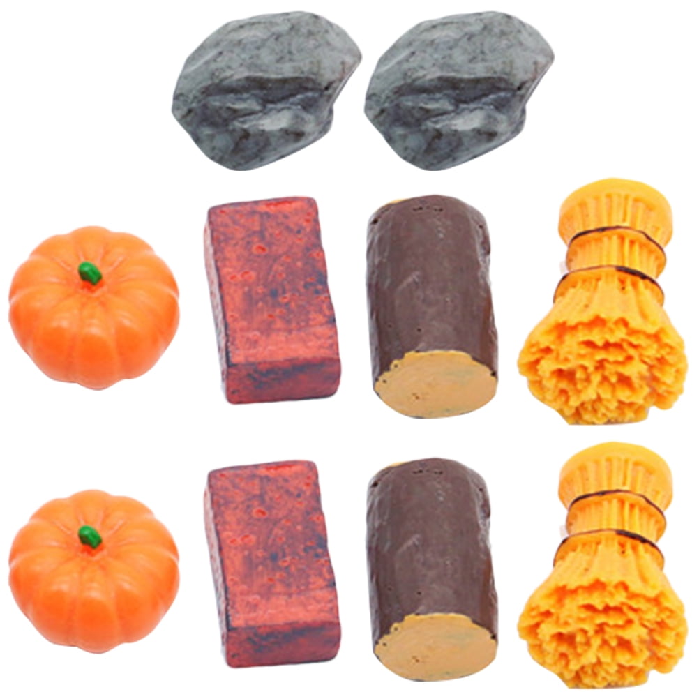 10Pcs Decorative Miniature Farm Props Farm Landscape Ornament Sand Table Farm Scene Ornaments