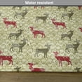thumbnail image 6 of Ambesonne Christmas Place Mats Set of 4, Damask Snowflake Deer, Standard Size, Dark Green Avocado Green, 6 of 6