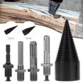 thumbnail image 2 of 5PCS Log Wood Drill Bit Splitter Screw Cone Driver Firewood Electric Hammer Saw Tool, 2 of 9
