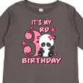 thumbnail image 4 of Inktastic It's My Third Birthday with Panda Bear Girls Long Sleeve Toddler T-Shirt, 4 of 5
