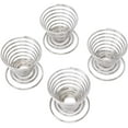 thumbnail image 1 of Bandeja de alambre con resorte de acero inoxidable, 4 Uds., portavasos para huevos, bandeja para servir huevos (plata), 1 of 5