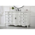 thumbnail image 2 of Elegant Lighting Vf10160 Danville 60" Free Standing Single Basin Vanity Set - Off White, 2 of 8