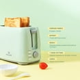 thumbnail image 2 of iSiLER 2 Slice Toaster with 7 Shade Settings and Double Side Baking, Green, 2 of 7