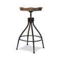 thumbnail image 3 of Bowery Hill Tabouret de Bar Réglable en Bois Pivotant Sans Dossier en Noyer Vieilli, 3 of 12
