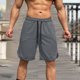thumbnail image 5 of pstuiky Abreviatura para hombres, Pantalones cortos de nailon de color liso para hombre, para deportes al aire libre, versátiles e informales, de cinco cuartos, 5 of 6