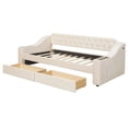thumbnail image 6 of Upholstered Twin Daybed with Storage and USB Ports, Armrest Platform Bed for Small Spaces, 6 of 10
