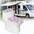 thumbnail image 6 of HELLHERO Elastic Edge Toilet Seat Cover Set & Non-Slip Elastic Bottom Universal with 2 Pieces Bathroom Toilet Lid Cover, 6 of 8