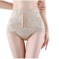 thumbnail image 5 of Kmdttou Panties for Women Pack Cotton Sexy Lace High Cut Panties Comfort Bikini Panty Stretch Underpants Breathable Ladies Briefs (Available in Plus Size) Beige-L, 5 of 8