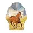 thumbnail image 3 of Xoenoiee Running Horse 3D Print Kids Hoodies Zip Up Jacket with Pocket Teens Long Sleeve Hooded Sweatshirt for Boys Girls 11-13 Years, 3 of 7
