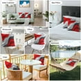 thumbnail image 6 of Red Grey Waves Outdoor Pillow Covers Pack of 2 Abstract Water Ripple Modern Gradient Waterproof Throw Pillow Covers Decorative Cushion Cases for Patio Garden Tent Balcony Couch 16x16 inch, 6 of 8