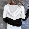 thumbnail image 4 of Sudadera informal de manga larga con capucha y estampado de rayas a la moda para mujer Pompotops  gfhjh12550, 4 of 6