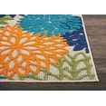 thumbnail image 2 of Nourison Tropical Oasis Indoor/Outdoor Modern Floral Multicolor 2'3" x 8' Area Rug, (8' Runner), 2 of 5