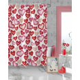 thumbnail image 4 of Valentine''s Day Shower Curtain Red Pink Love Heart Bathroom Curtains with Hooks, Waterproof Fabric Love Shower Curtains Set for Bathroom Bathtubs Valentine Holiday Decor Gift 72x72 Inch, 4 of 6