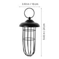 thumbnail image 2 of TABLZONE Mangeoire à Oiseaux Ronde en Métal Noir Lot de 1 avec Sensation de Nature pour Extérieur, 2 of 8