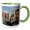 Green/White, variant on 3drose, Gondolas on the Grand Canal in Venice, Italy - Eu16 Dny0013 - David Noyes, 11oz Two-tone Black Mug
