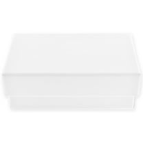 PinMart 10 Pack Swirled Cotton Medium Jewelry Gift Box, White, 10 Count