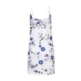thumbnail image 5 of Odeerbi Slip Dress for Women 2024 Printed Suspender Round Neck Tube Dress White, 5 of 8