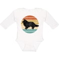 thumbnail image 3 of Inktastic Sheltie Dog Gift Retro Boys or Girls Long Sleeve Baby Bodysuit, 3 of 5