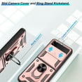 thumbnail image 2 of for Samsung Galaxy Z Flip3 Case, Samsung Galaxy Z FLIP 3 5G Case with HD Screen Protector with Slide Camera Cover, 360°Rotation Ring Kickstand [Military Grade] Case for Samsung Z FLIP 3,Rose Gold, 2 of 18