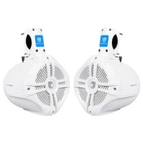 Pair Rockville RWB65W 6.5" White 2 Way 250 Watt Marine Wakeboard Tower Speakers
