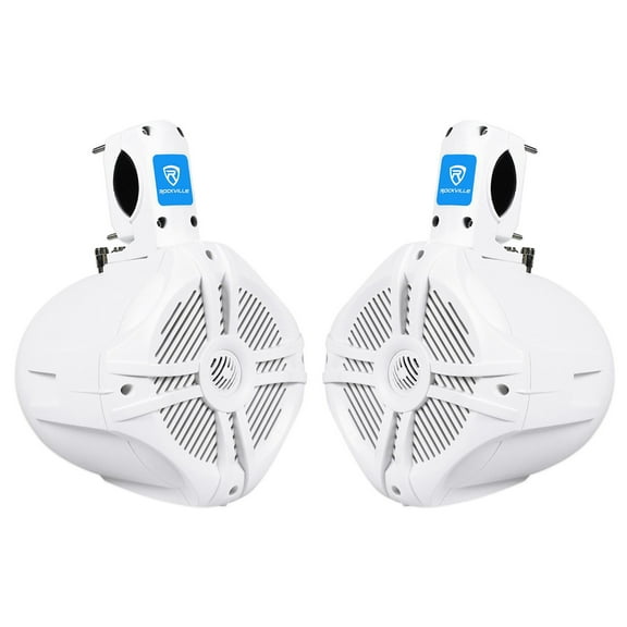 Pair Rockville RWB65W 6.5" White 2 Way 250 Watt Marine Wakeboard Tower Speakers