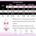 thumbnail image 3 of mgoYE Women Swimming Suits Modest Women High Cut Bikini Sets String Sexy Swimsuit Two Piece Underwire Bathing Suit Brazilian Cut Out Cute Swimwear(Pink,S), 3 of 9