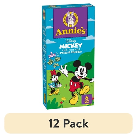 (12 pack) Annie's Disney Mickey & Friends, Macaroni and Cheese Dinner, Pasta & Cheddar, 6 oz.