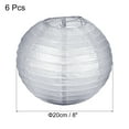 thumbnail image 2 of Uxcell 8 Inch Folding Hanging Wedding Home Party Paper Lanterns Silver 6 Pack, 2 of 7