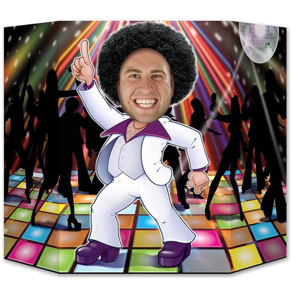 Pack of 6 Purple and White Night Club Disco Photo Prop Party Decors 37"