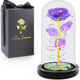 thumbnail image 1 of Rosa artificial favorita Galaxy Crystal Light Up Púrpura, 1 of 7
