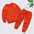 thumbnail image 2 of NOLDARES Toddler Baby Girl Clothes Fall Winter Outfits Infant Girl Sweatshirt Top Pants Set Toddler 2Pcs Clothes(Orange,11-12 Y), 2 of 6