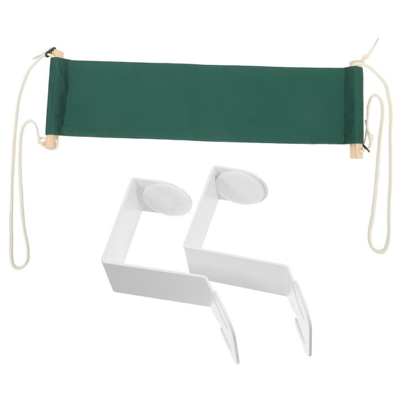 HOOWIFFY Desk Footrest Dark Green Fabric Ergonomic Design High Load Capacity