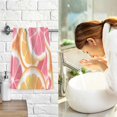 thumbnail image 7 of Yayeee 2 Pack Hand Towels for Bathroom 100% Cotton 16" x 28" Soft Absorbent Kitchen Towel, Pink Grapefruit Slices, 7 of 7
