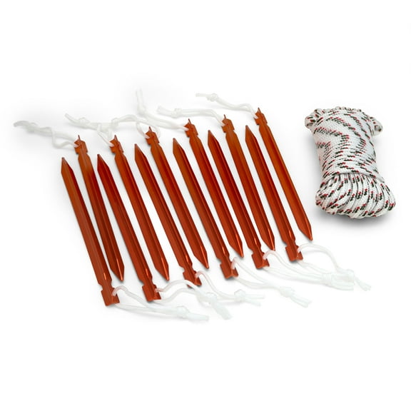 Coghlan's Ultralight Tent Stake 12-Pack   50’ Cord