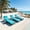 Gray, variant on YIKEMA Steel & PE Rattan Outdoor Chaise Lounge - Set of 2, Light Blue