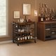 thumbnail image 5 of QinaQin Carrito bar de 3 niveles con botellero y soporte para copas, mesa móvil para servir bebidas en cocina, comedor o sala, 5 of 8