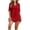 Red, variant on Staron Women's Swimsuit Cover Up Beach Dress Shirt Short Sleeve Casual Loose Drawstring Bikini Cover Up, Beige M