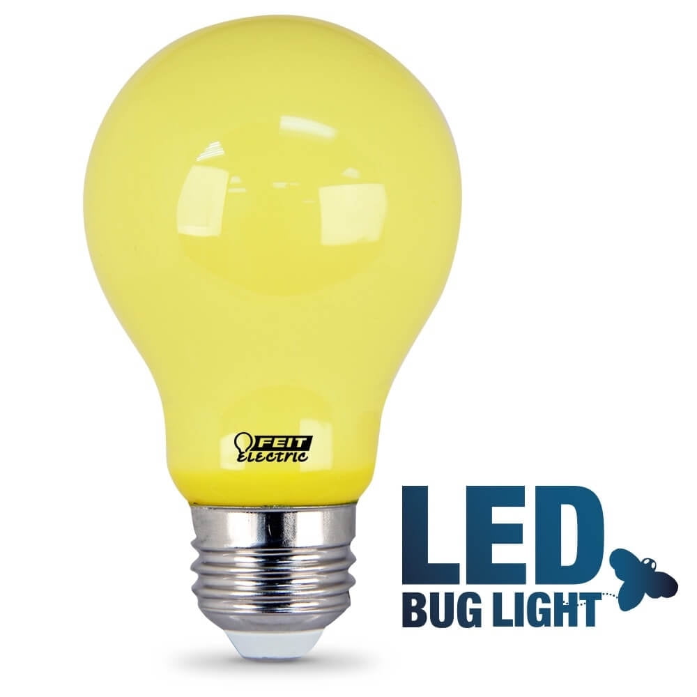 Feit Electric LED 5W(60W Equivalent) Yellow Bug Light, A19, E26,  Non-Dimmable - Walmart.com