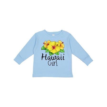 

Inktastic Hawaii Girl- Hibiscus Flowers Gift Toddler Toddler Girl Long Sleeve T-Shirt