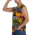 thumbnail image 3 of Gaeub Fall Village Scenery Men's Sleeveless Muscle Shirts Workout Tank Tops, Odor Protection and Comfortable - Small, 3 of 8