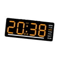thumbnail image 4 of Reloj digital con dos alarmas, ideal como regalo para el escritorio, como fondo de mesa o para la sala de estar. Número naranja, 4 of 9