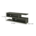 thumbnail image 5 of TV Stand with Cantilever Open Shelving and S Shape, Brown- Saltoro Sherpi, 5 of 5