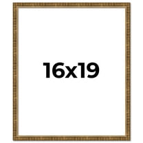 16x19 Frame Gold Picture Frame - Complete Modern Photo Frame Includes UV Acrylic Shatter Guard