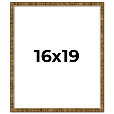 16x19 Frame Gold Picture Frame - Complete Modern Photo Frame Includes UV Acrylic Shatter Guard